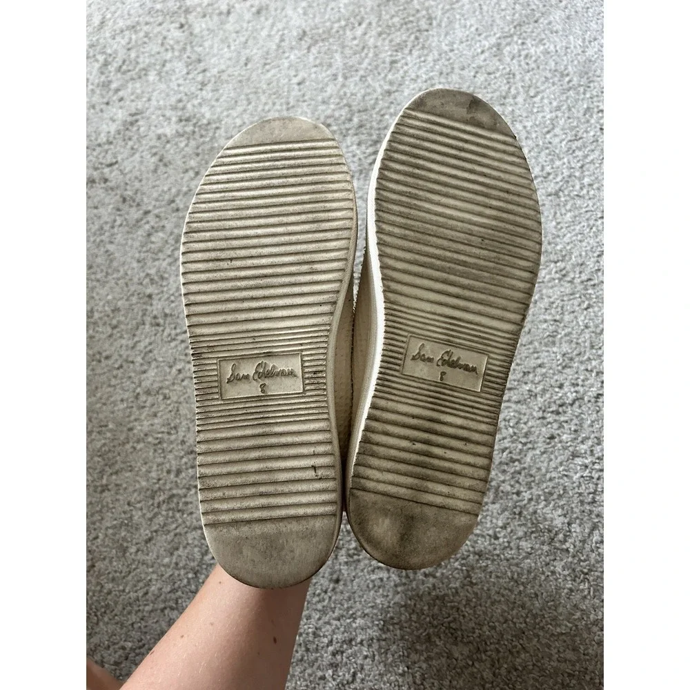 Pippy Snakeskin-Embossed Leather Platform Sneakers Sam Edelman Sz‎ 8